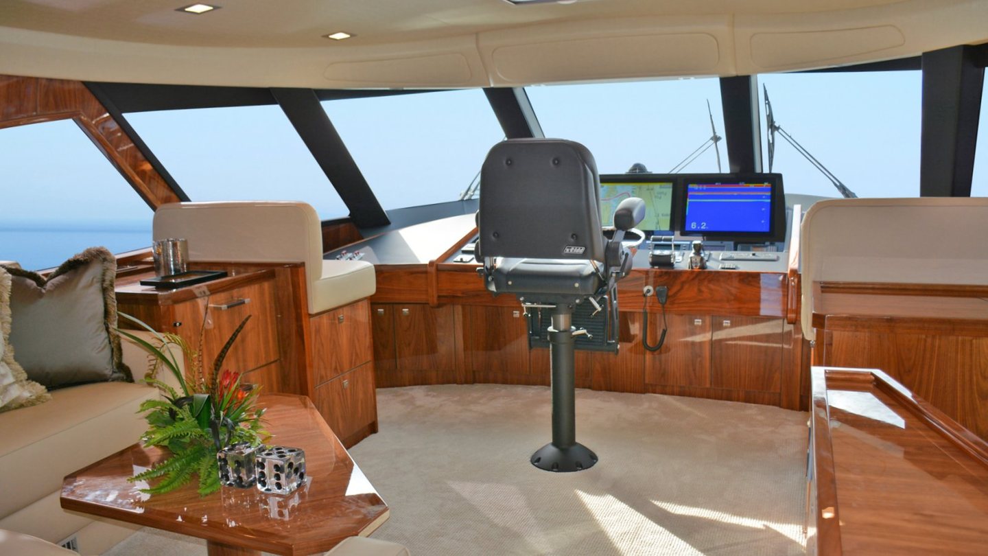 360 VR Virtual Tours of the Viking 80 Enclosed Bridge